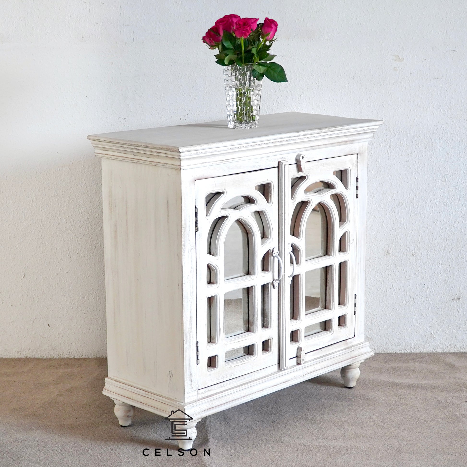 Ellma Carved Wooden Chest