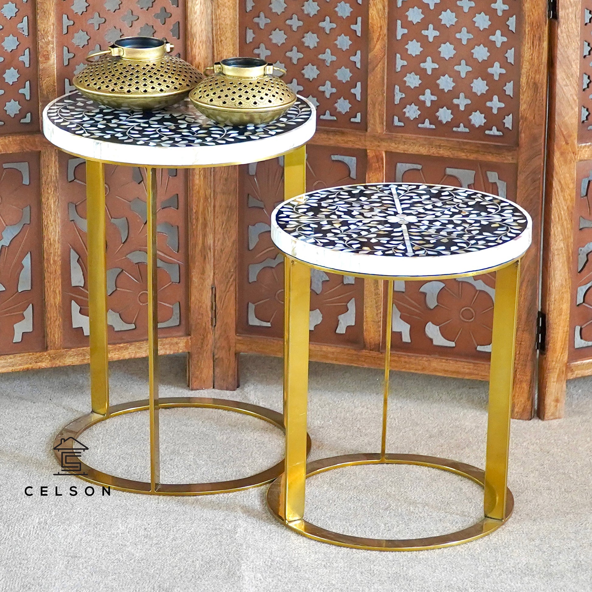 Ava Mother of Pearl Inlay Side Table
