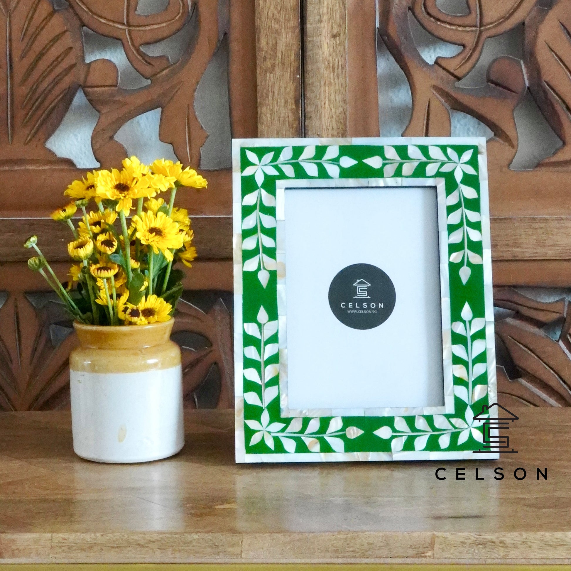 Maya Mother of Pearl Inlay Photo Frame