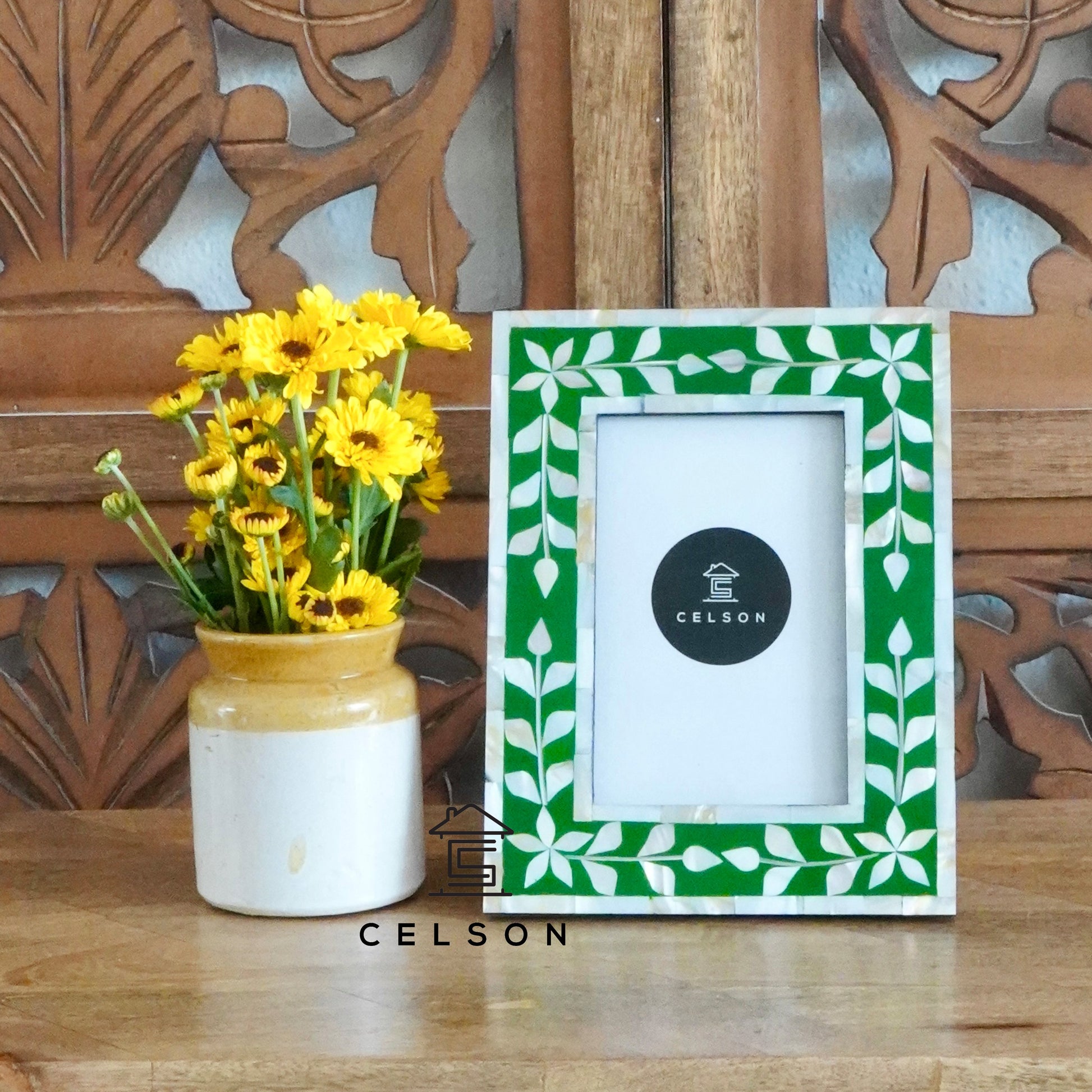 Maya Mother of Pearl Inlay Photo Frame