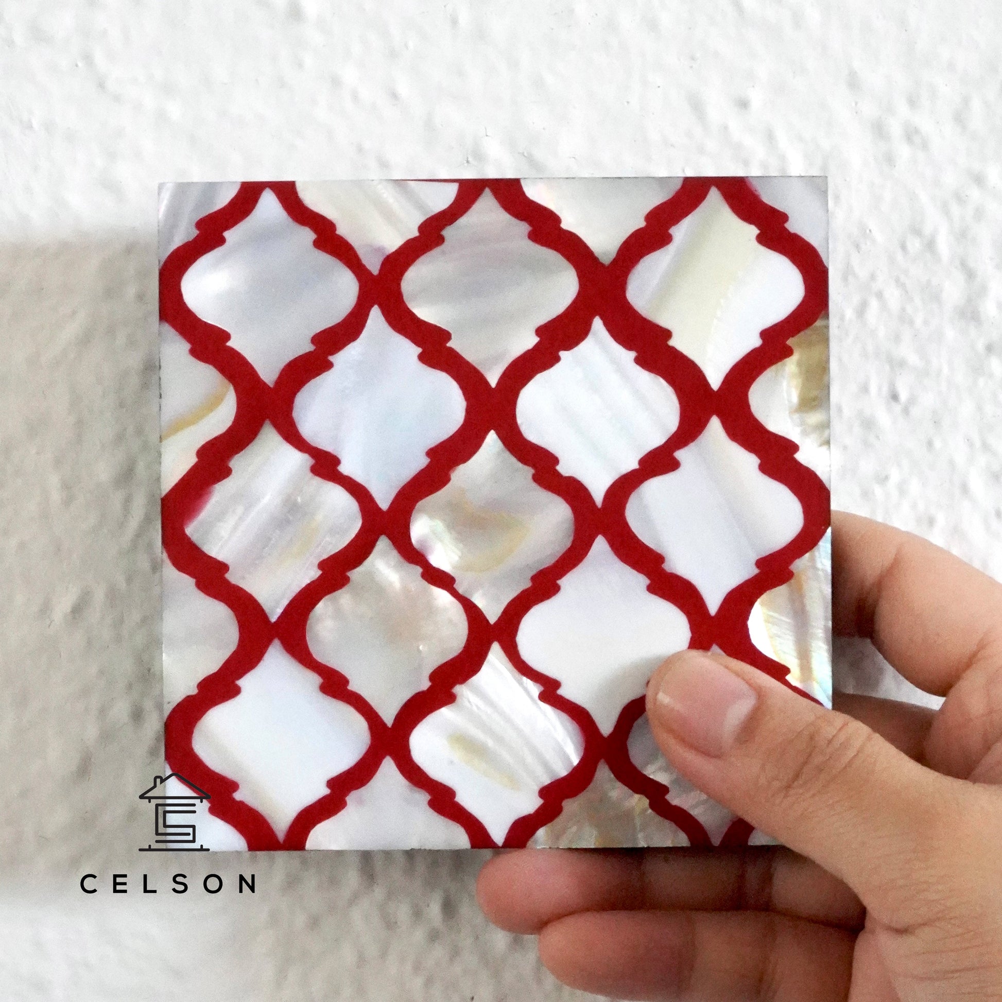 Lenny Mother of Pearl Inlay Coaster