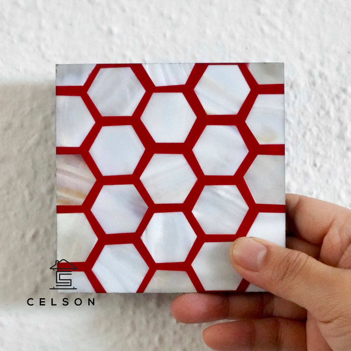 Honey Mother of pearl Inlay Multi Colour Coaster
