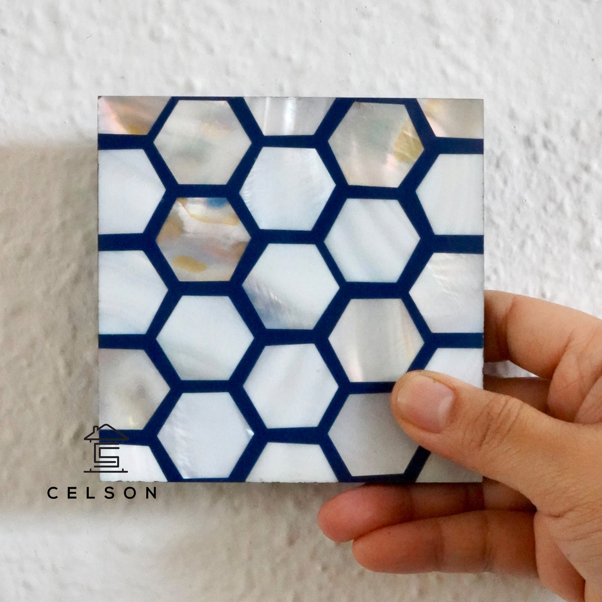 Honey Mother of pearl Inlay Multi Colour Coaster