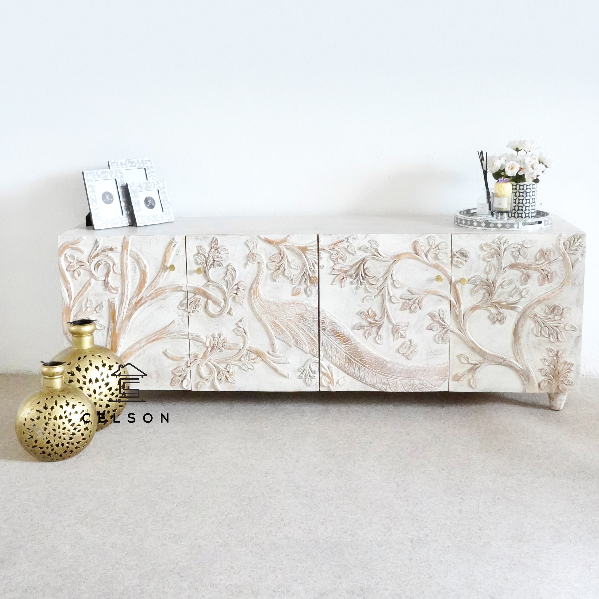 Victoria Hand Carved TV Cabinet