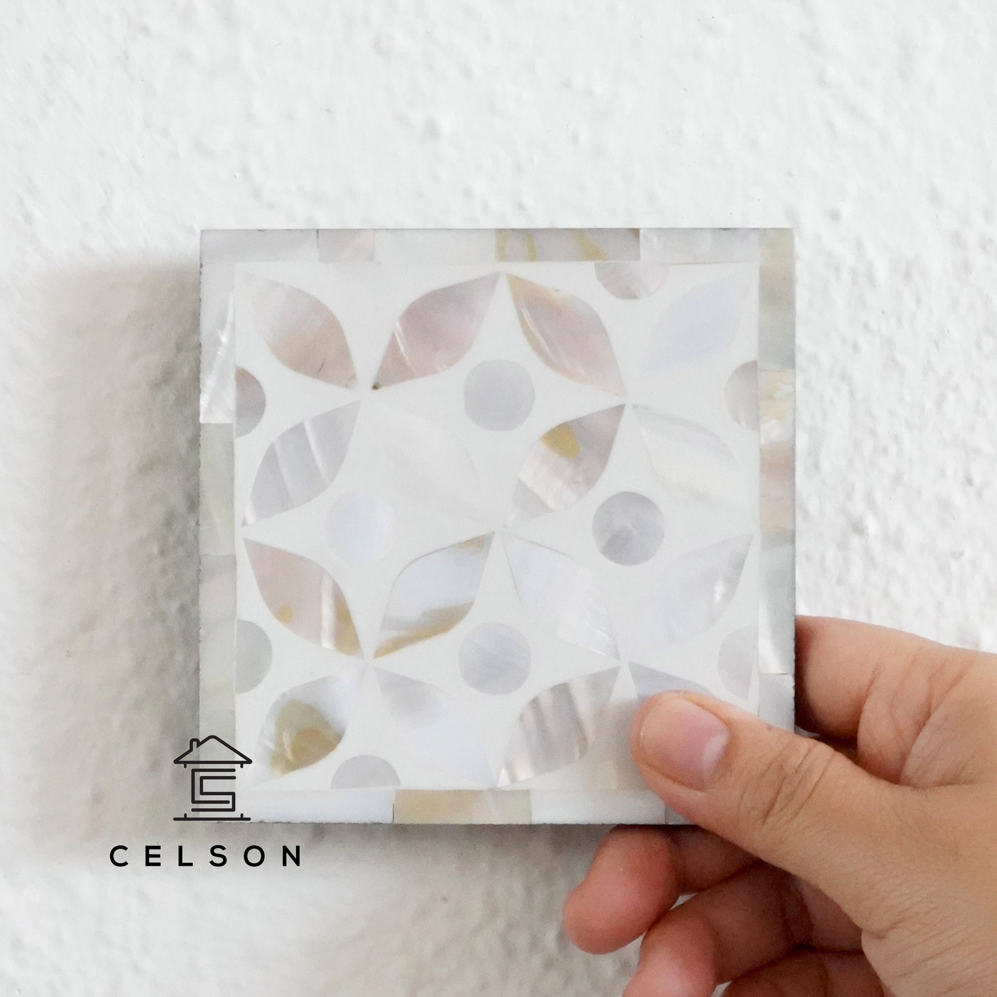 Lenny Mother of Pearl Inlay Coaster