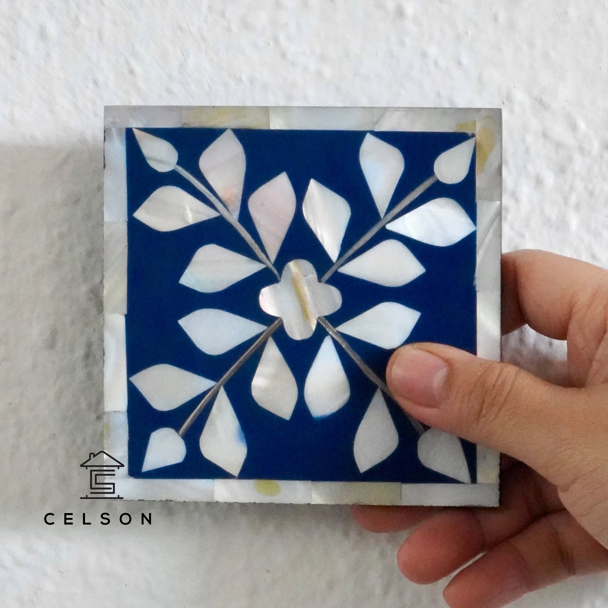 Chan Mother of Pearl Inlay Multi Colors Coaster
