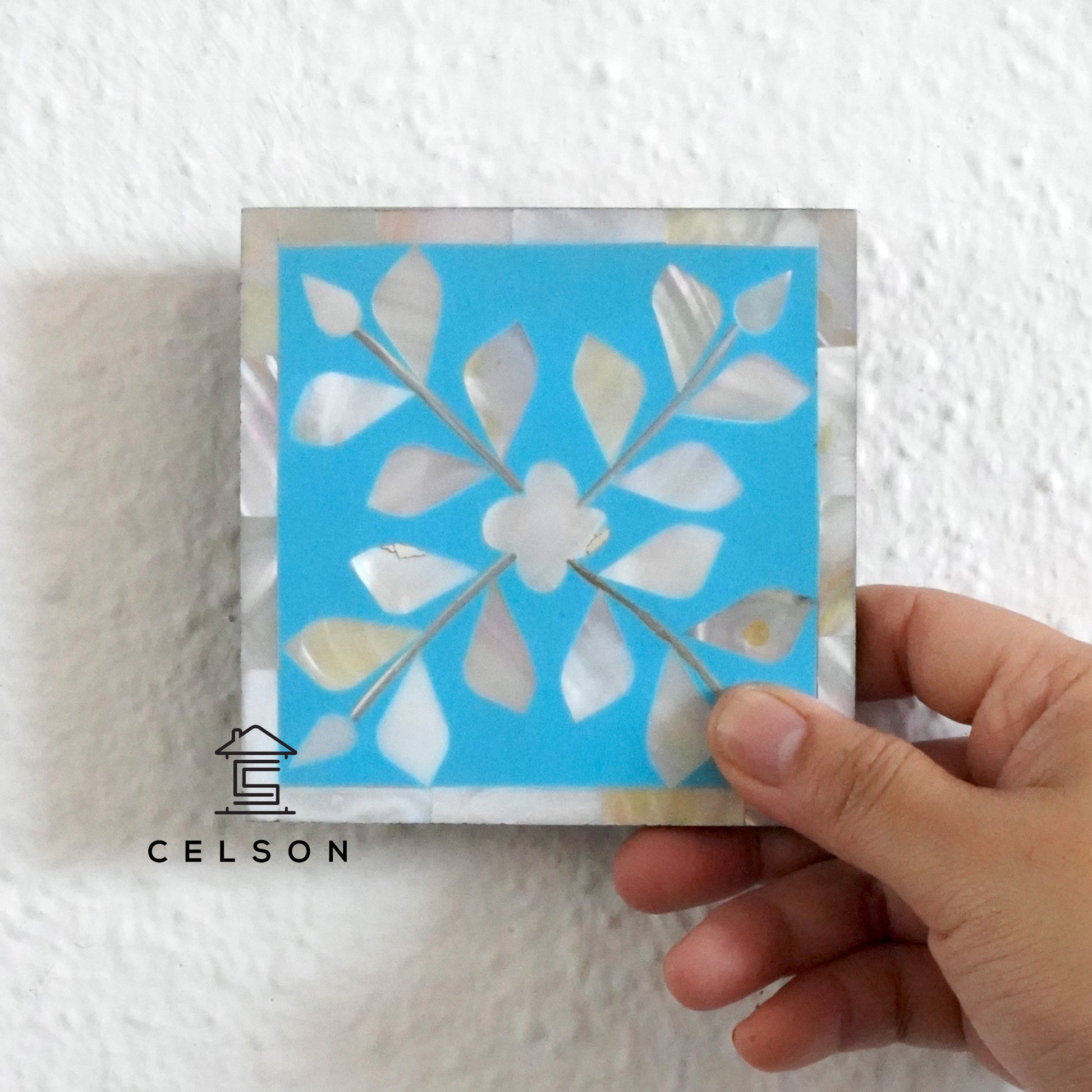 Chan Mother of Pearl Inlay Multi Colors Coaster