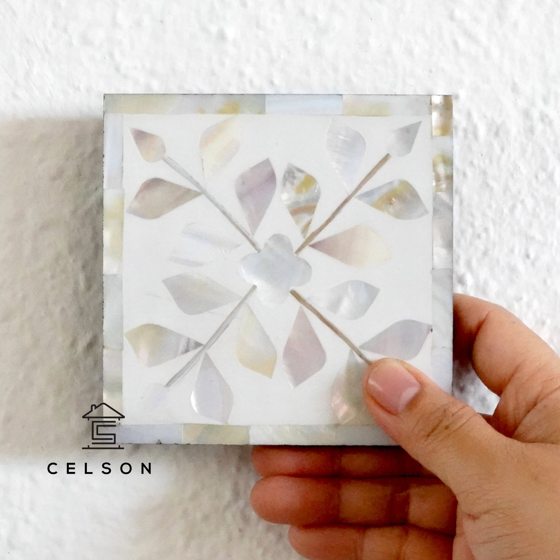 Chan Mother of Pearl Inlay Multi Colors Coaster