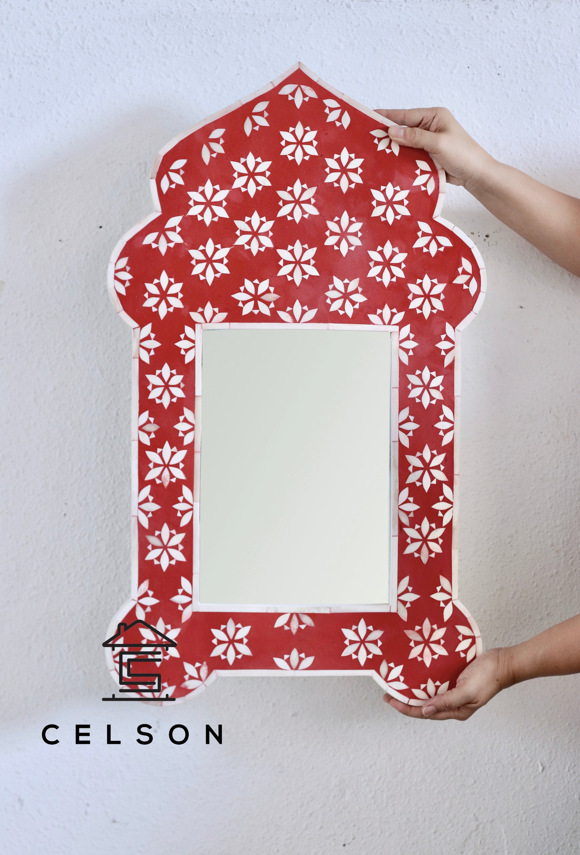Hailey Bone Inlay Mirror