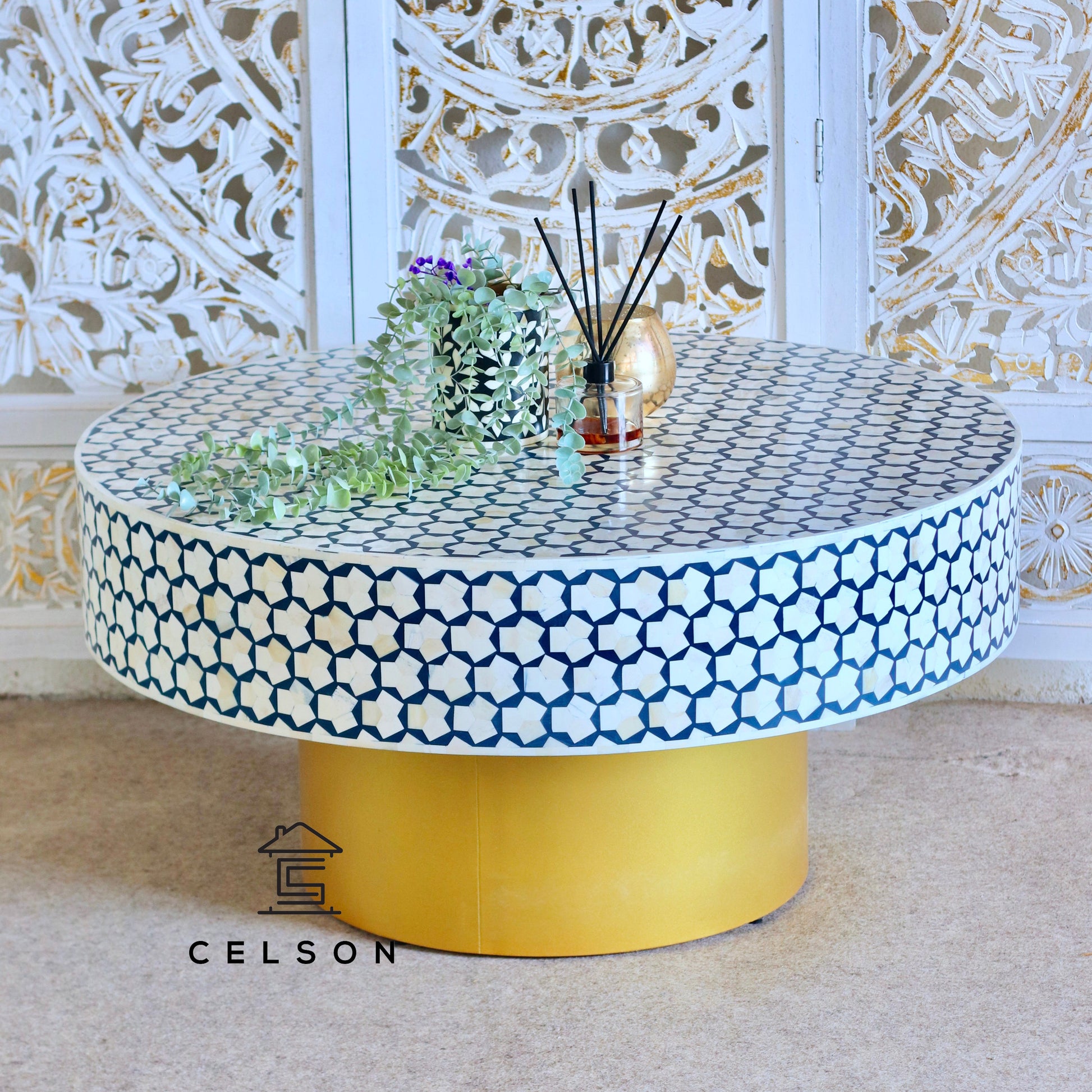 Chris Bone Inlay Coffee Table