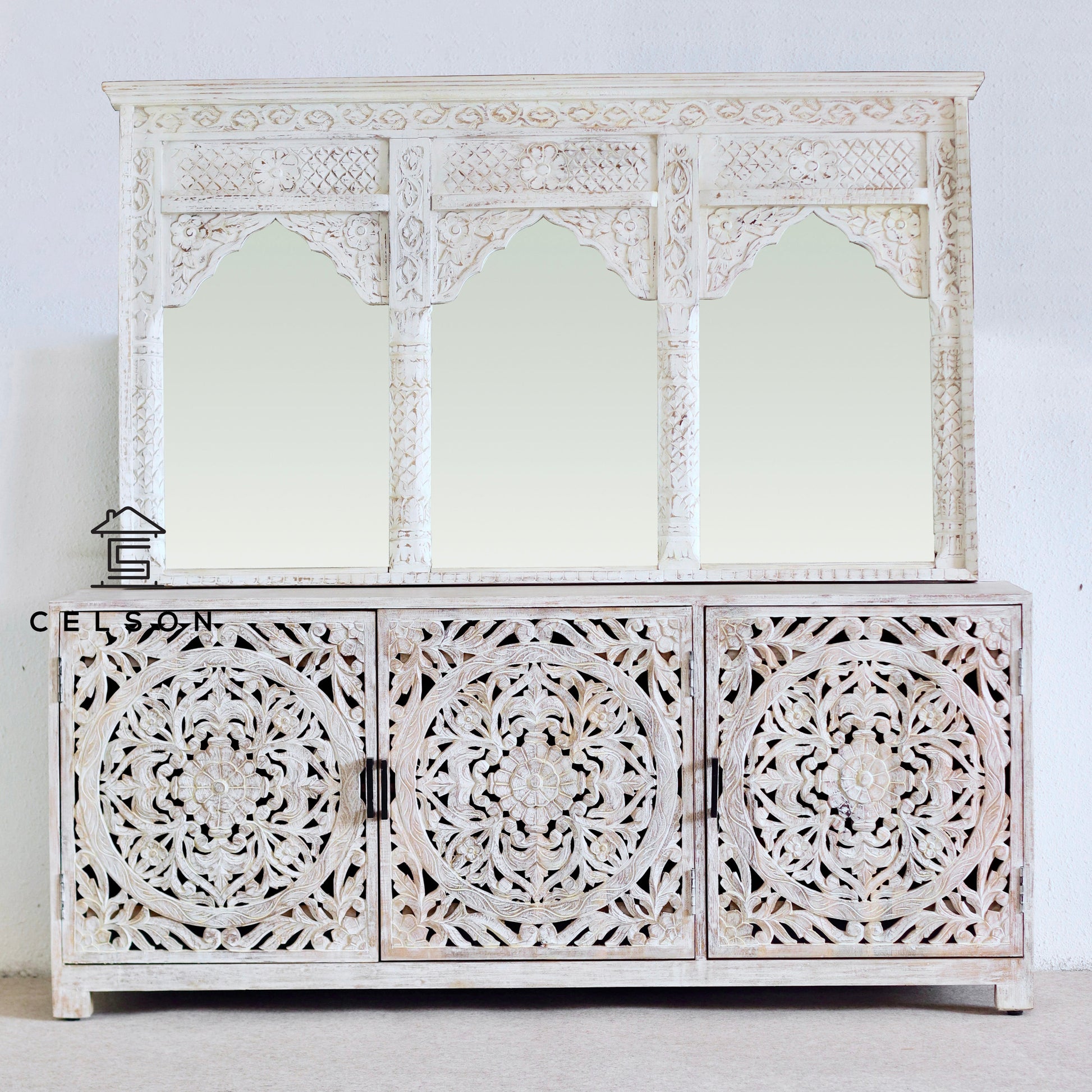 David Wooden Carved TV Cabinet