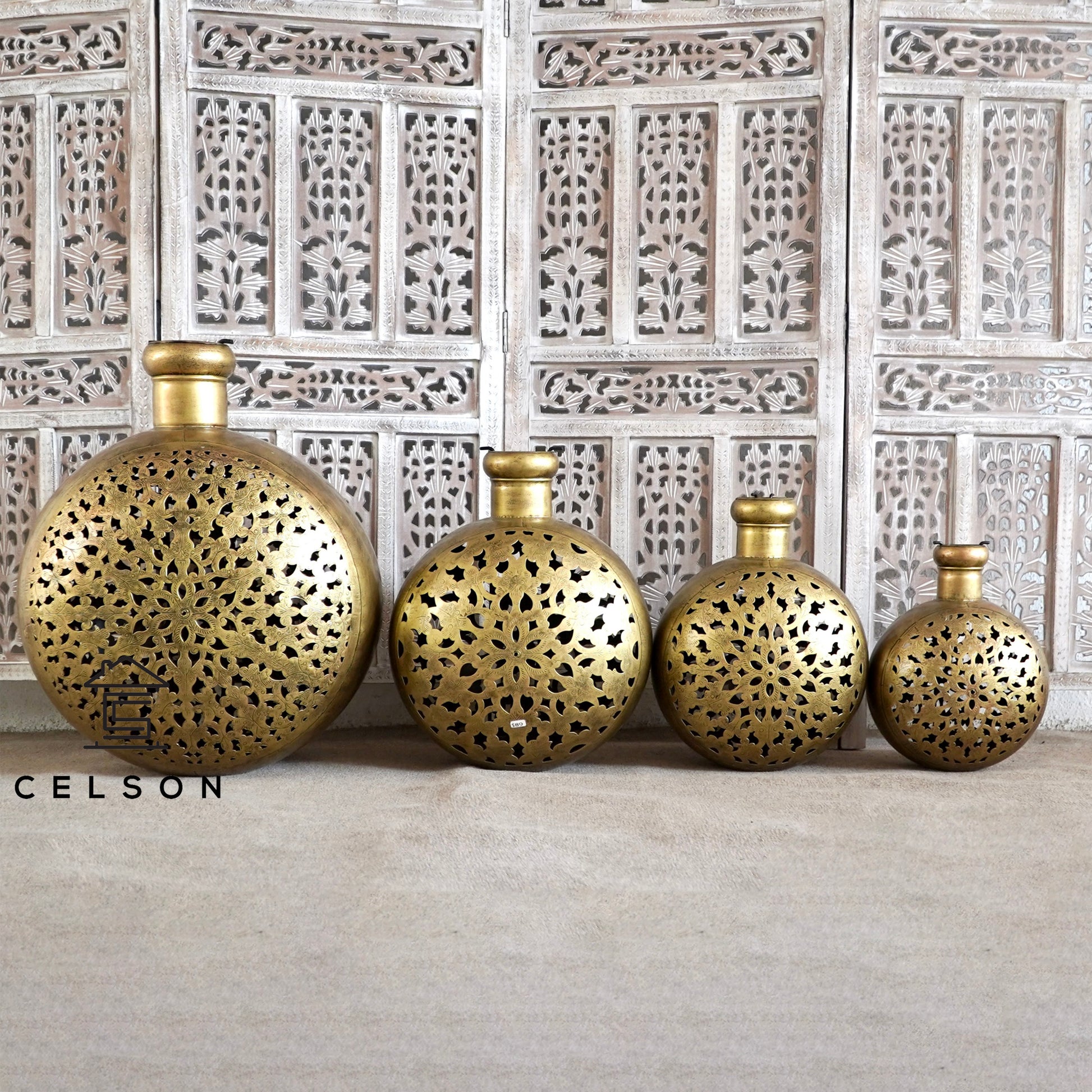 Rita Brass Finish Lantern