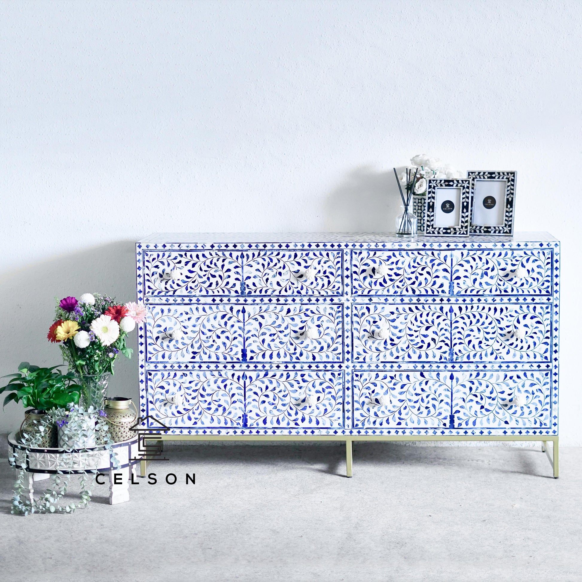 Mason Bone Inlay Chest of Drawer