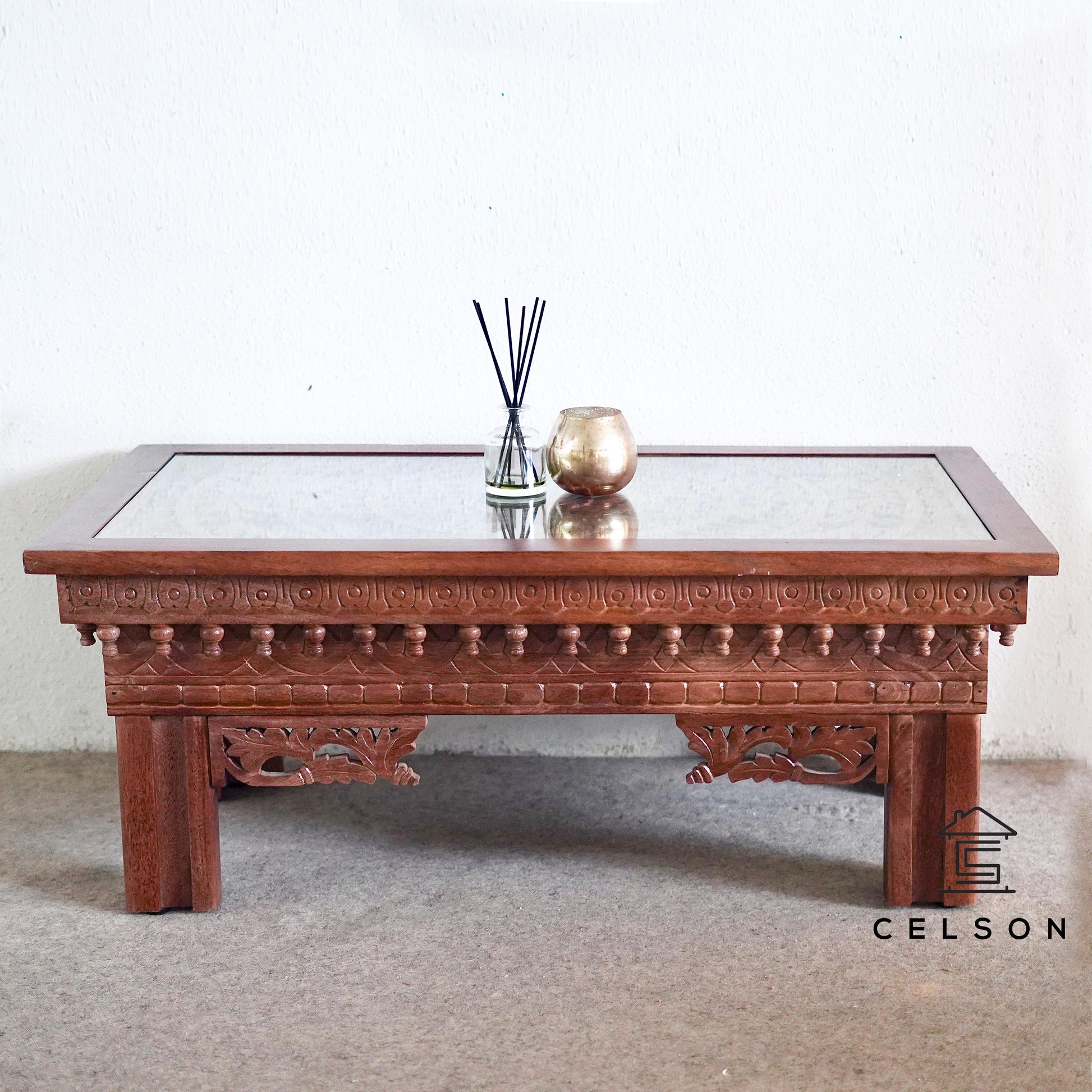 Travis Carved Coffee Table