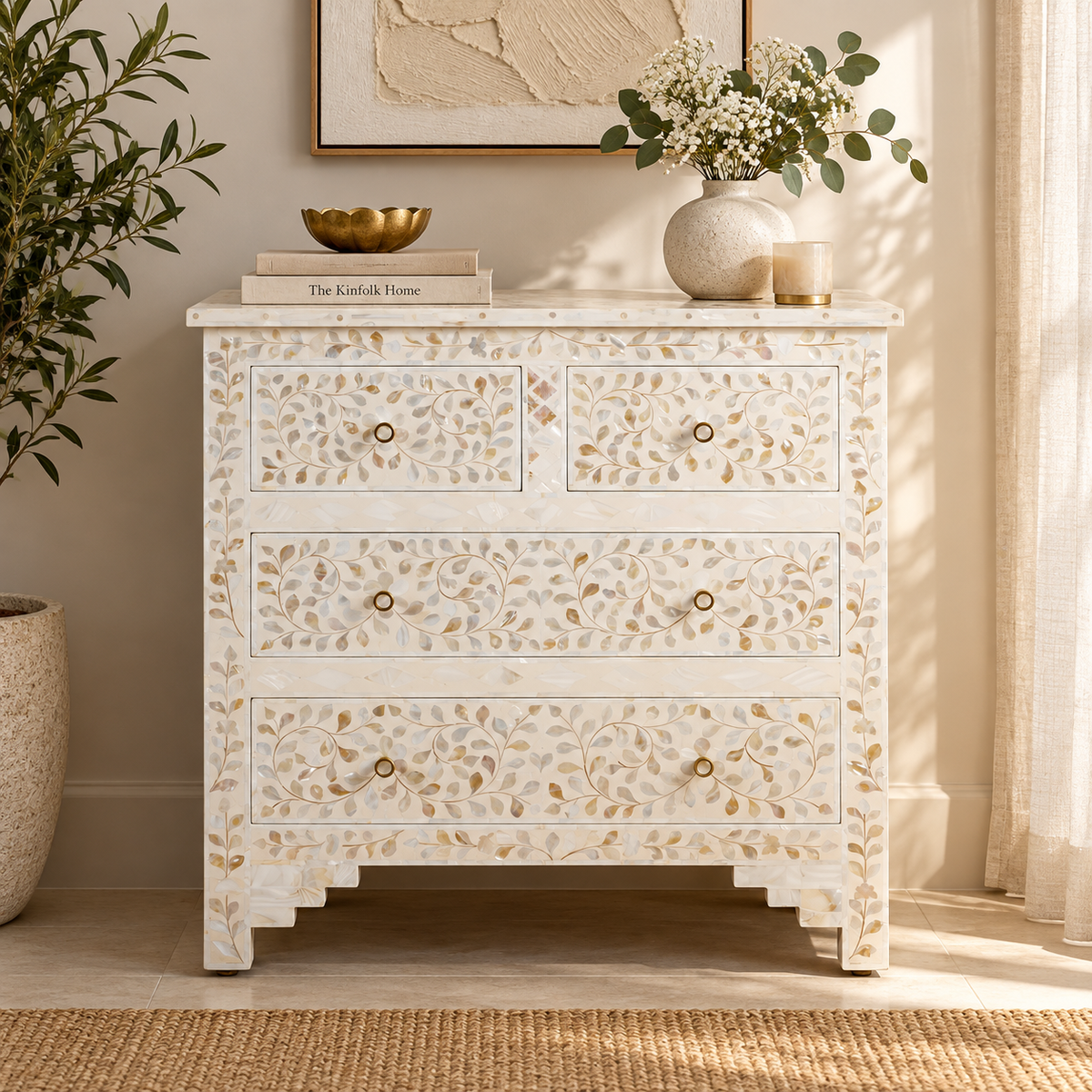 Elsara Mother of Pearl Inlay Chest