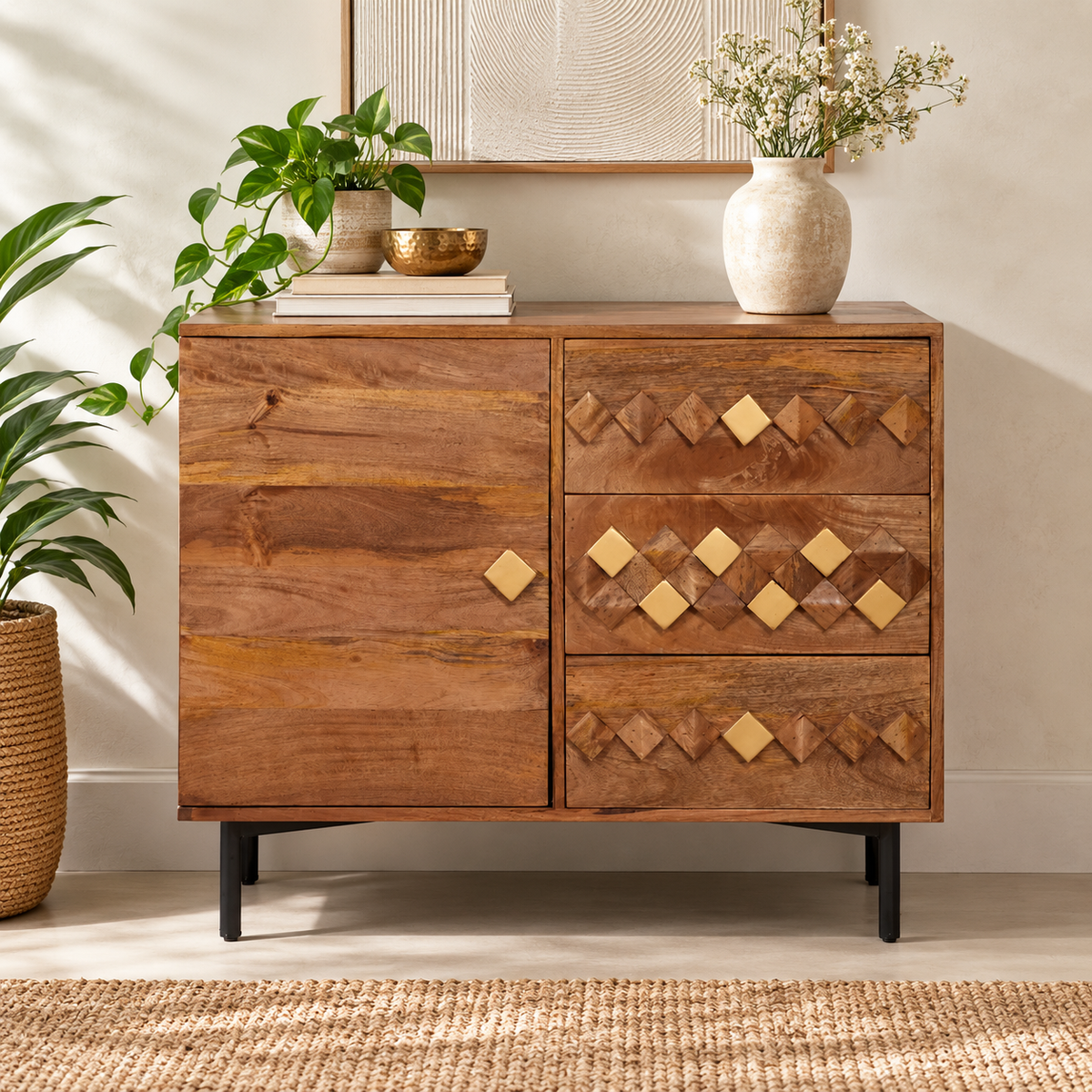 Bush Carved Chest of Drawer