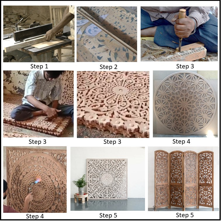 Niama Carved Wall Panel