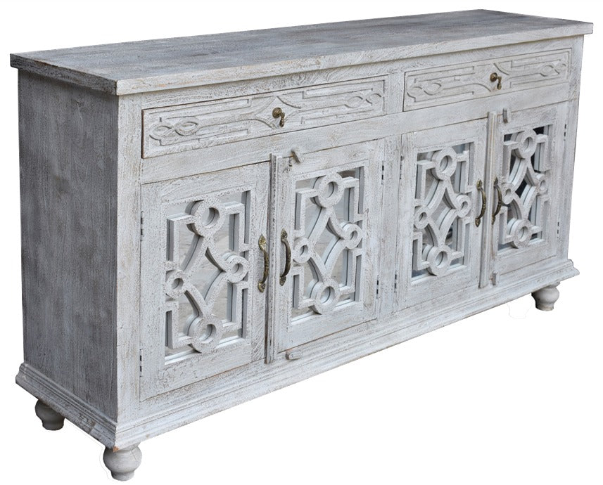 Musial Hand Carved Wooden Sideboard