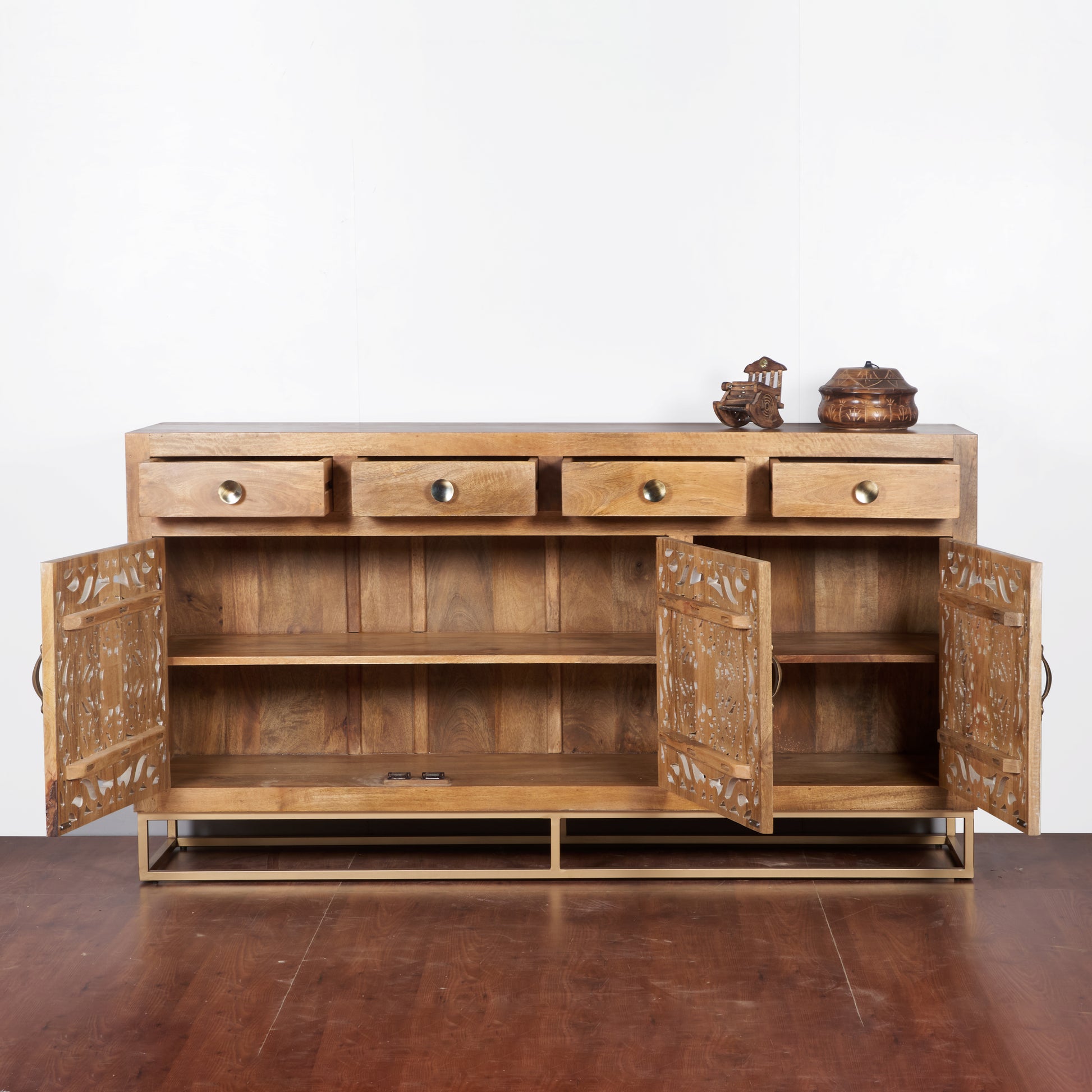 Perry Hand Carved Wooden Buffet