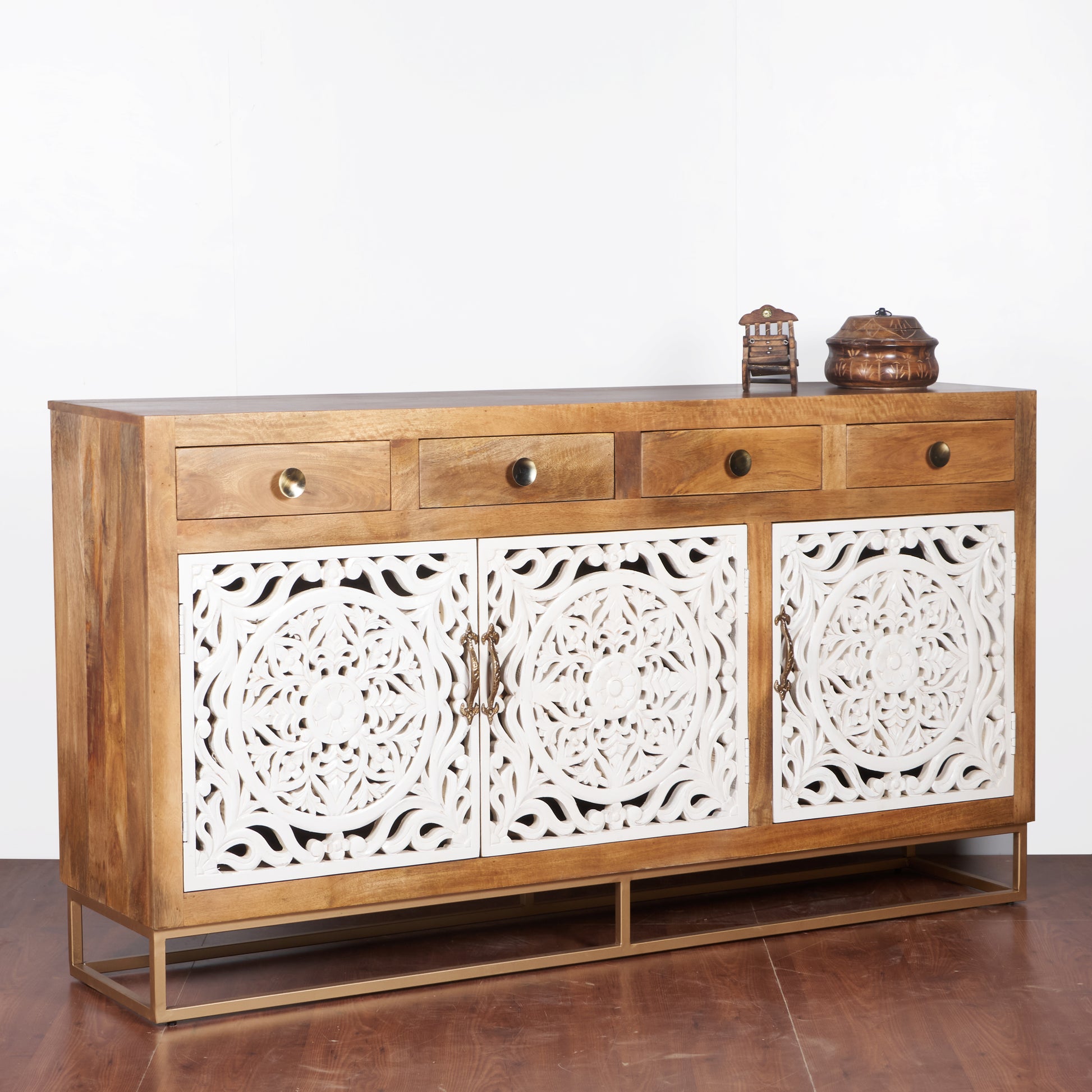 Perry Hand Carved Wooden Buffet