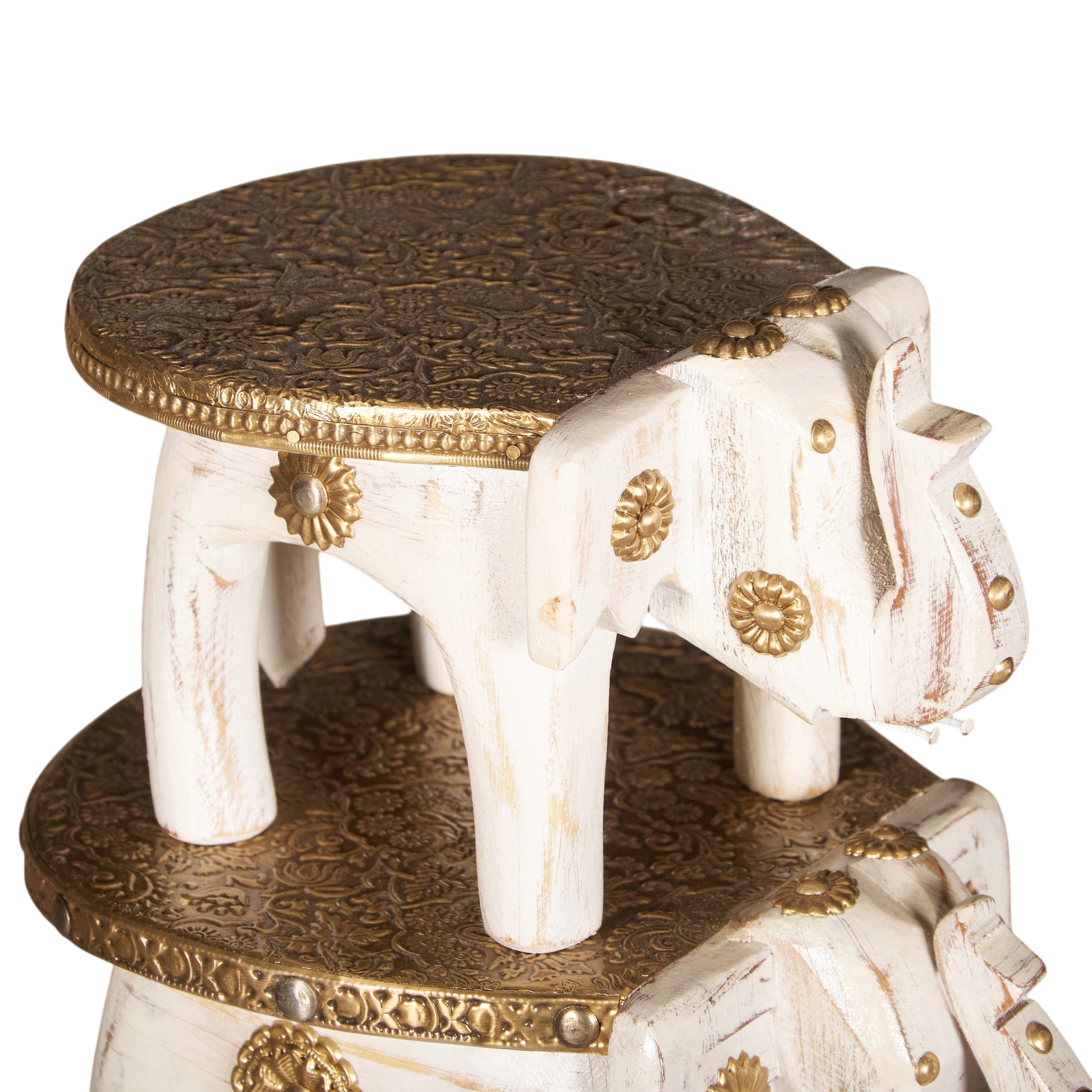 Renuka Wooden Elephant Stool