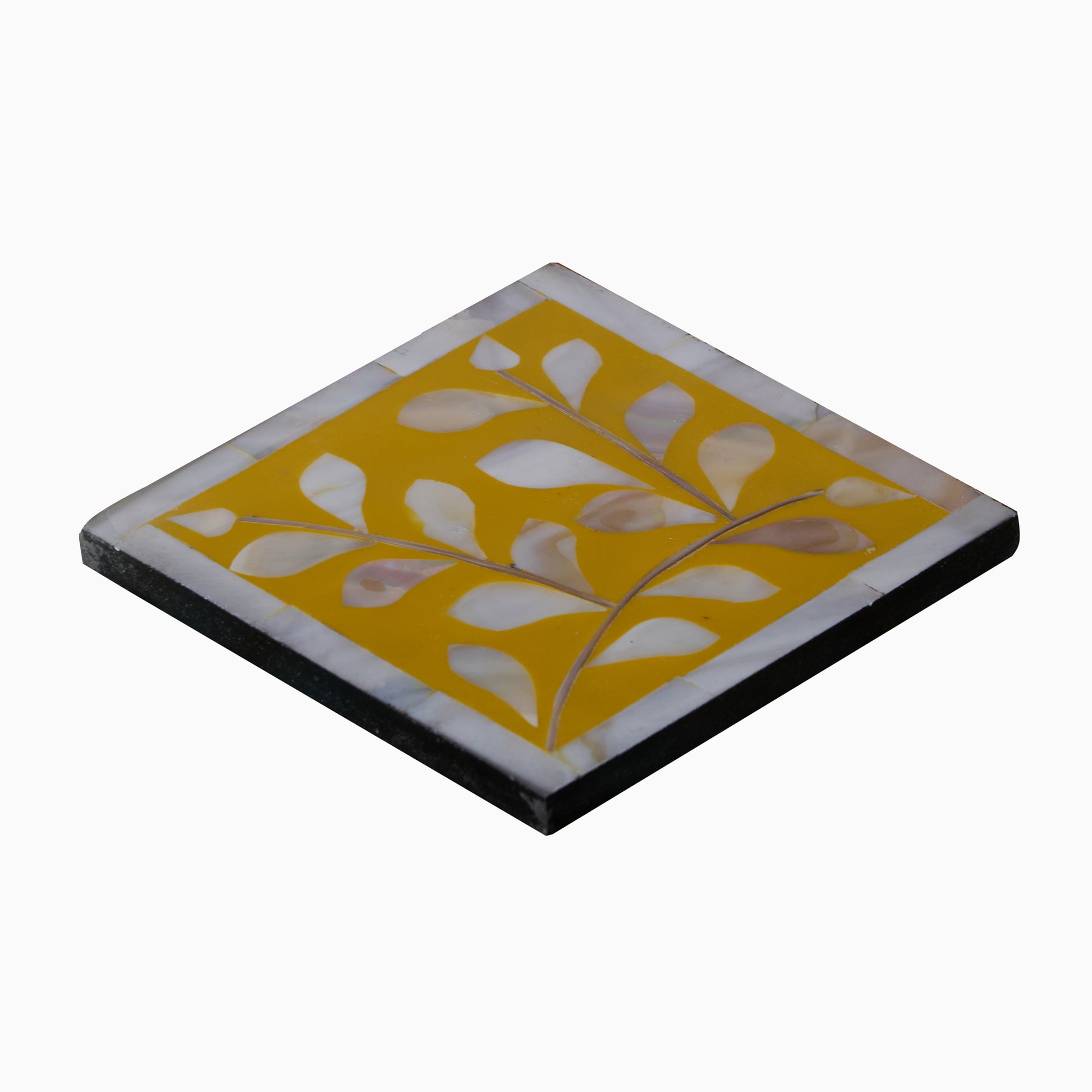 Flora Mother of Pearl Inlay Coaster
