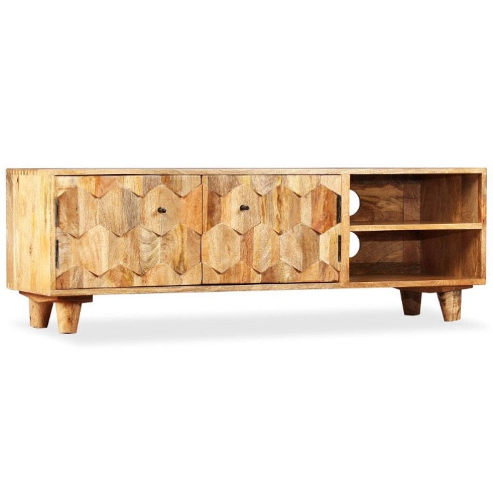 Charles Hand Carved Wooden TV Cabinet