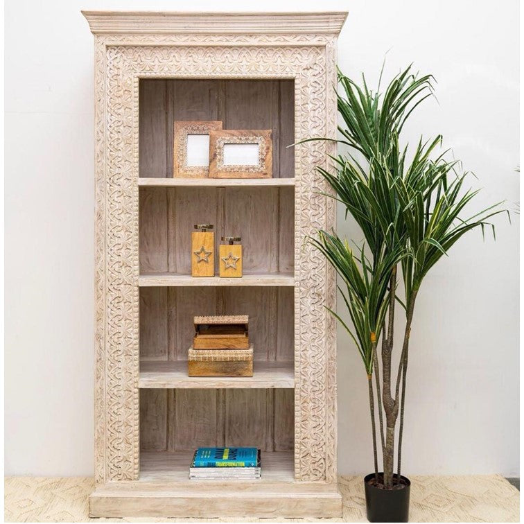 Riley Carved Bookshelf