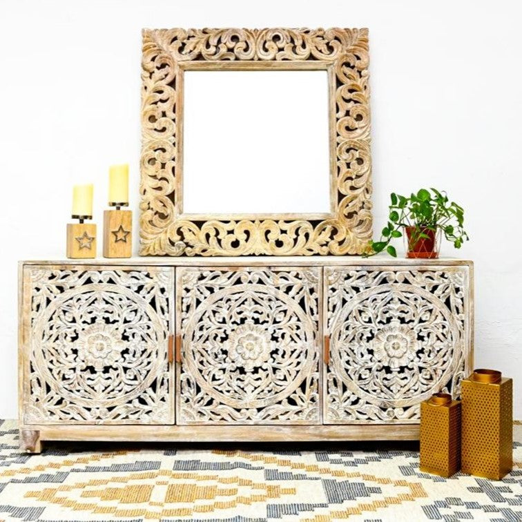 David Wooden Carved TV Cabinet