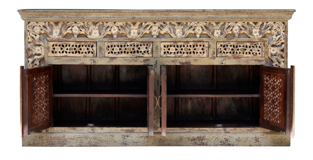 Rowan Hand Carved Side Board