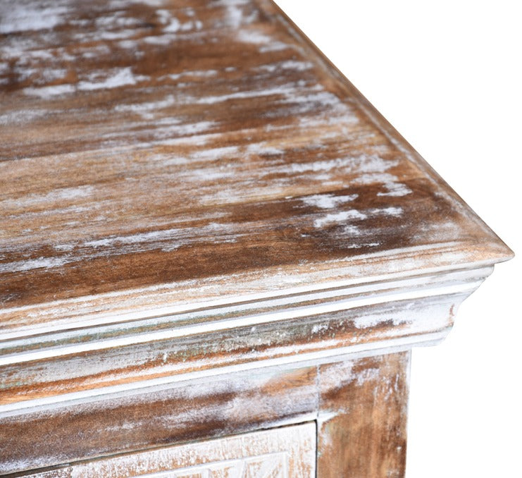 Village Wooden Carved Cabinet