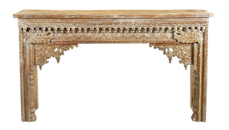 Jass Wooden Hand Carved Console Table