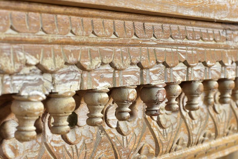 Jass Wooden Hand Carved Console Table