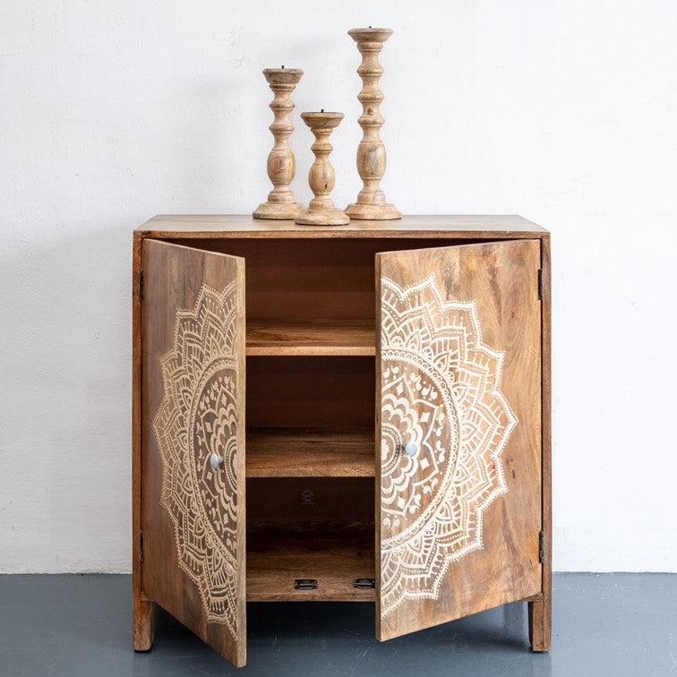 Alex Carved Wooden Cabinet