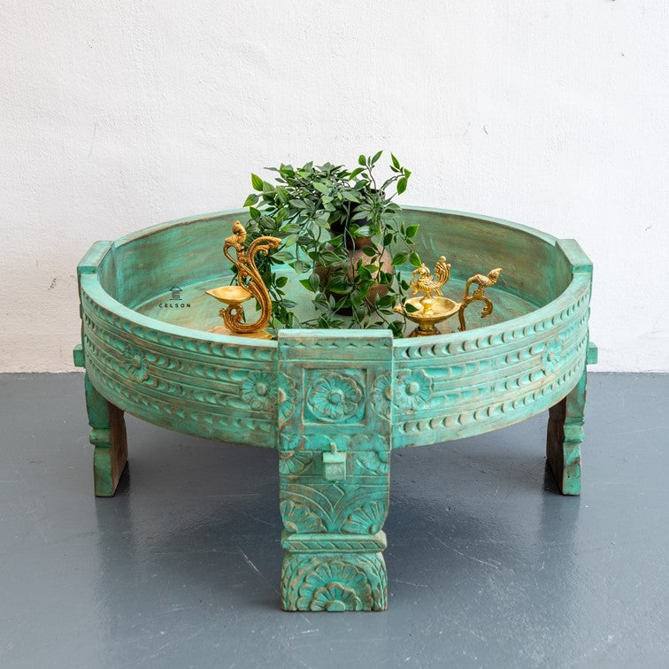 Cabell Carved Chakki Coffee Table