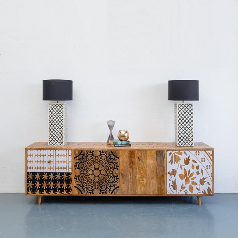 Joe Hand Carved Wooden TV Cabinet