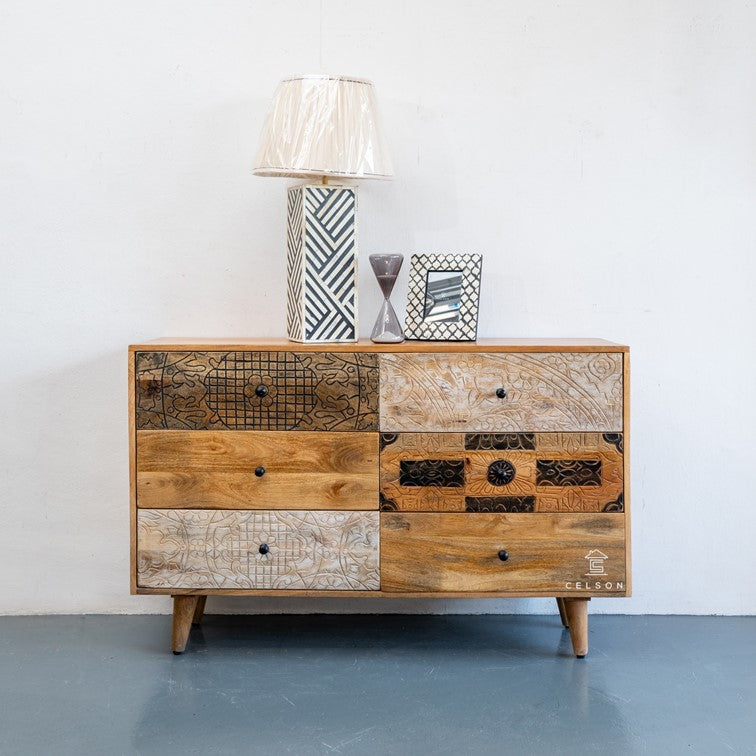 Oswin Carved Wooden Dresser