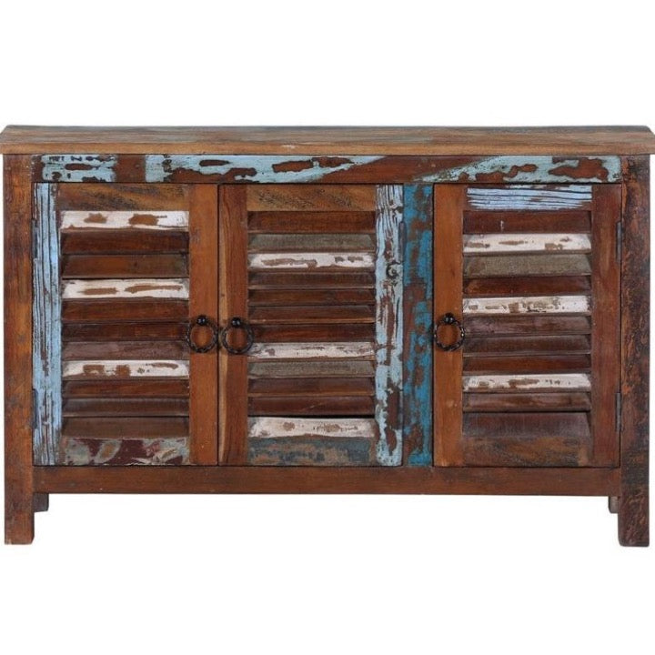 Mika Hand Carved Wooden Shoe Cabinet