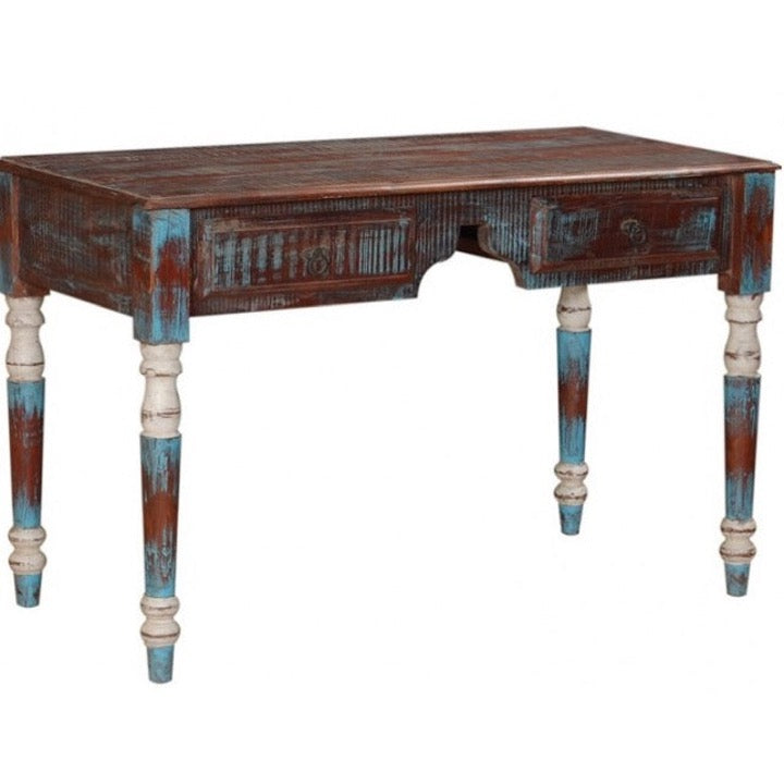 Neva Wooden Hand Carved Study Table