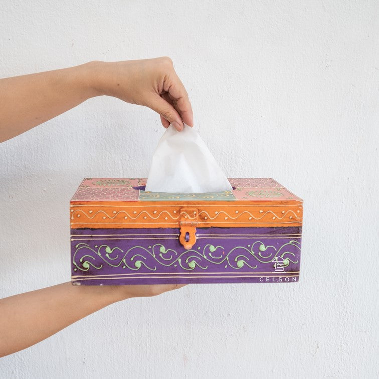 Riva Hand Painted Tissue Box