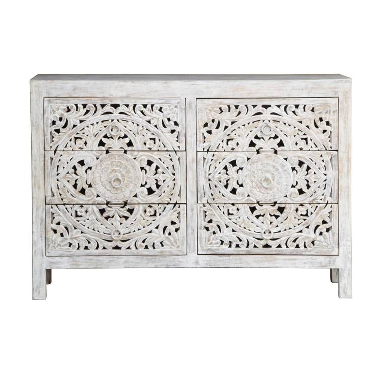 Elyana Carved Wooden Dresser