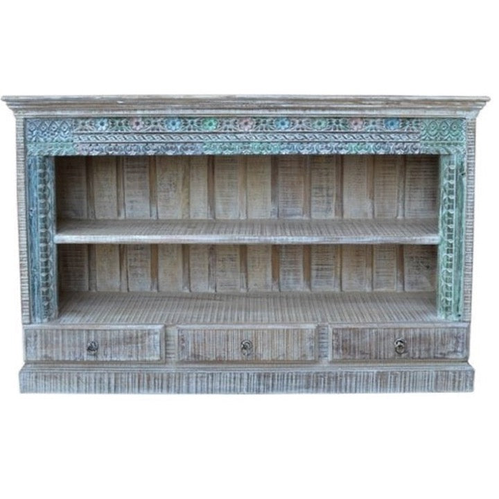 Carly Hand Carved Wooden Console Table