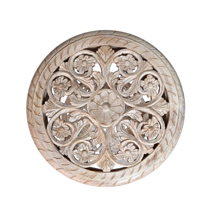 Riva Wooden Hand Carved Stool