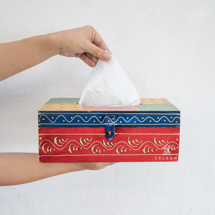 Riva Hand Painted Tissue Box