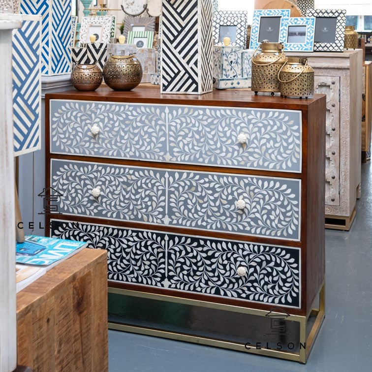 Simona Bone Inlay Chest of Drawer