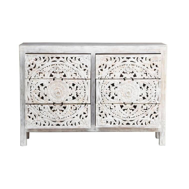 Elyana Carved Wooden Dresser