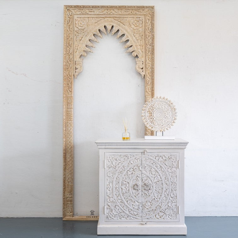 Diya Carved Wooden Cabinet