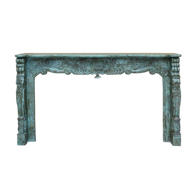Biona Hand Carved Wooden Console Table