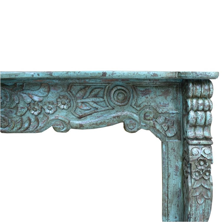 Biona Hand Carved Wooden Console Table