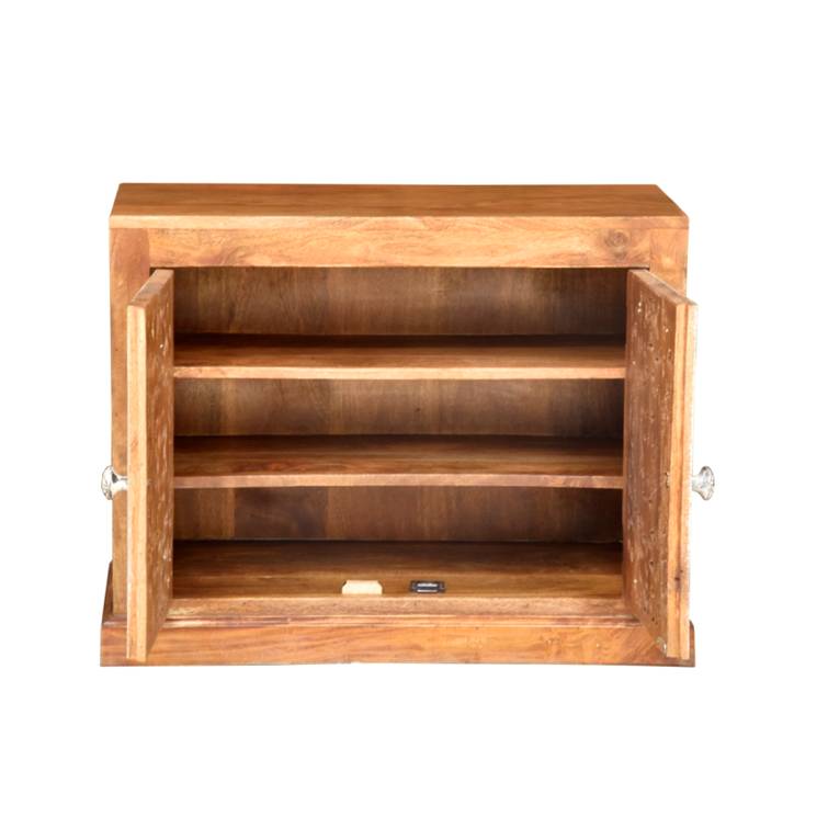 Harris Hand Carved Wooden Shoe Cabinet